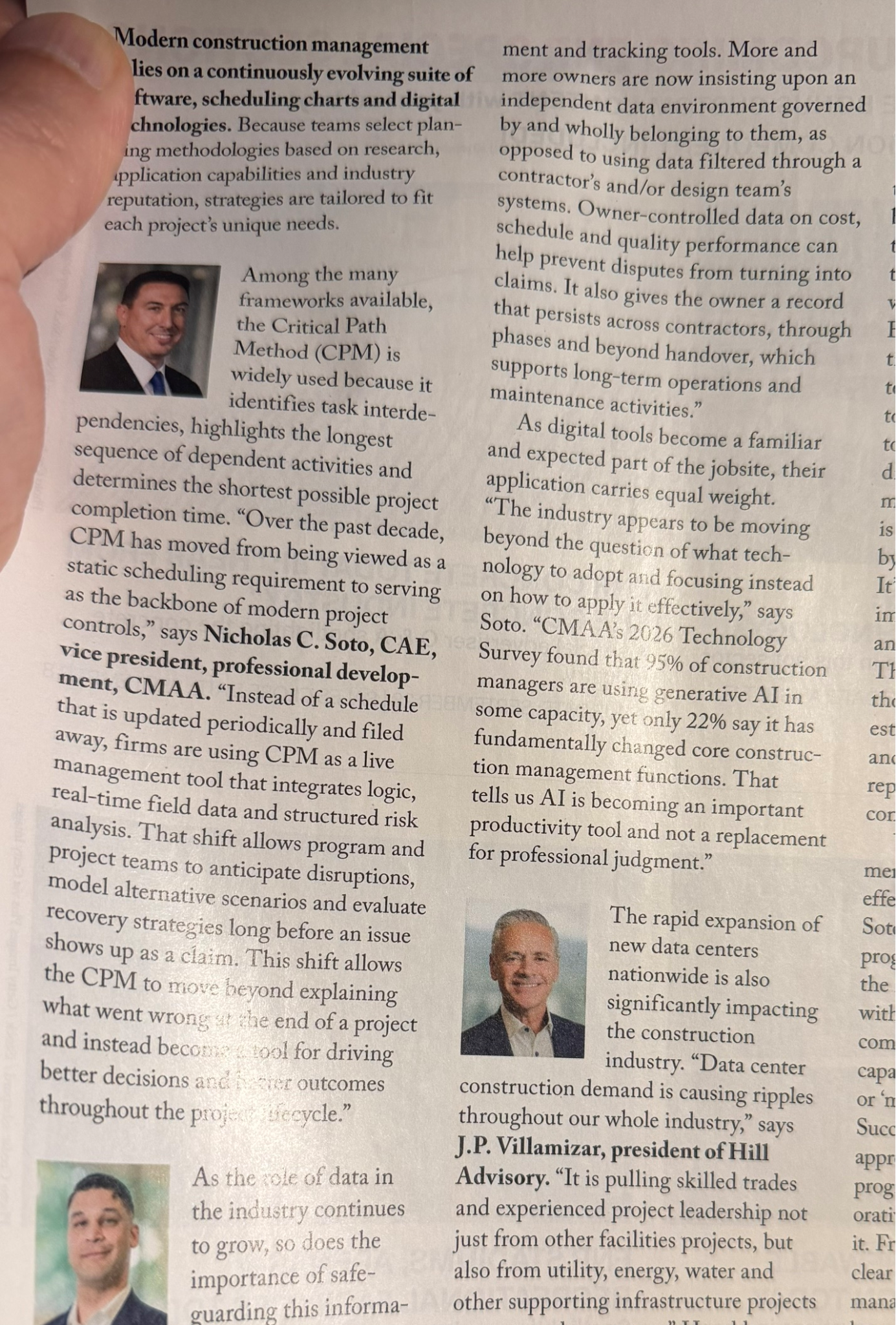 Construction industry article highlighting owner-controlled project information and data governance